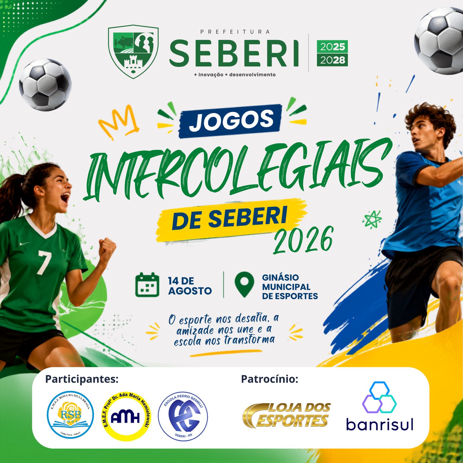 Capa Seberi promove os Jogos Intercolegiais 2026