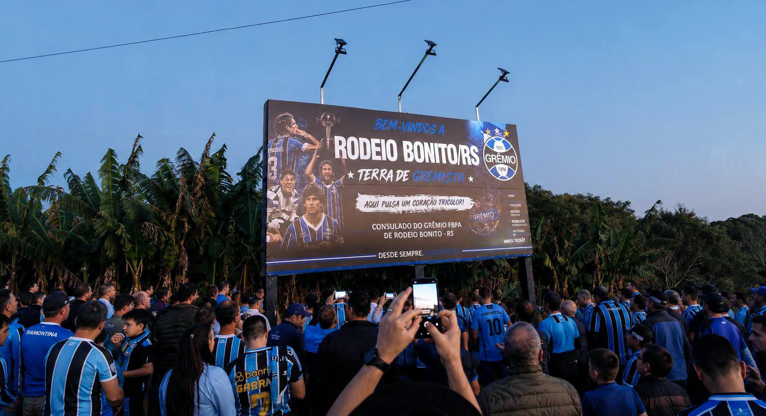 Capa Consulado do Grêmio inaugura placa oficial no trevo de acesso a Rodeio Bonito