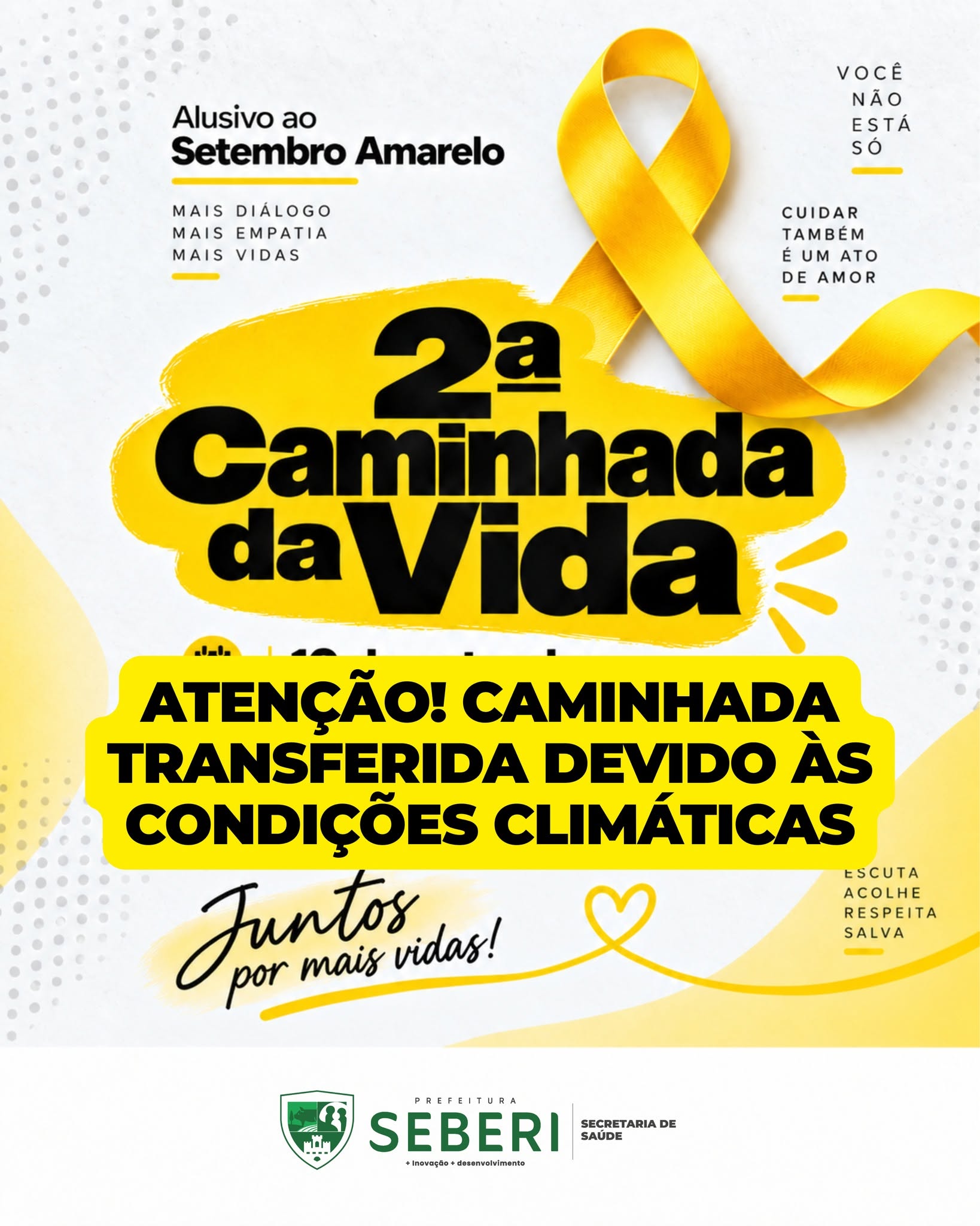 Capa 2ª Caminhada da Vida é adiada em Seberi em virtude das condições climáticas