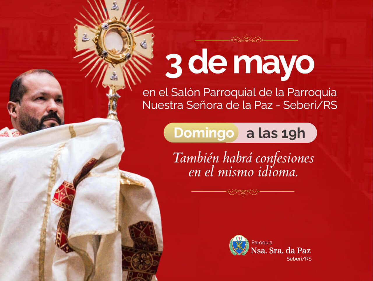 Capa Paróquia de Seberi realiza Santa Missa em espanhol no próximo domingo